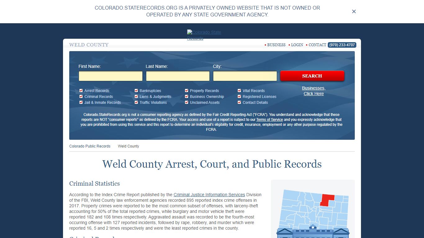 Weld County Arrest, Court, and Public Records